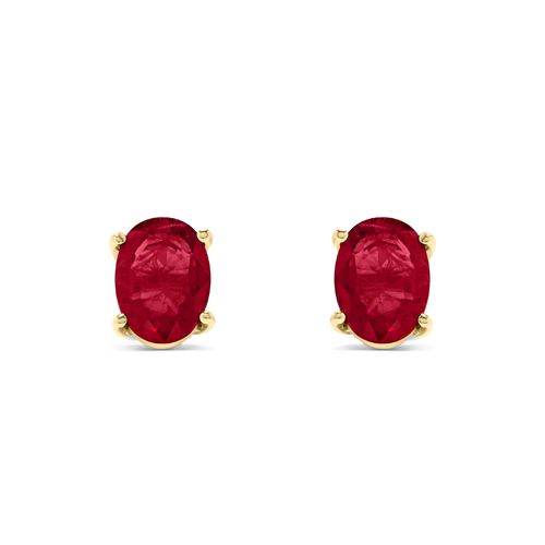2.00 TCW Natural Oval Cut 14K Yellow Gold Earrings