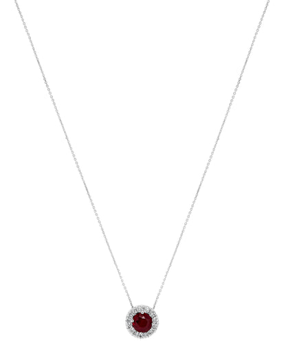 14K White Gold .84 TCW Natural Oval Cut White Diamonds Pendant